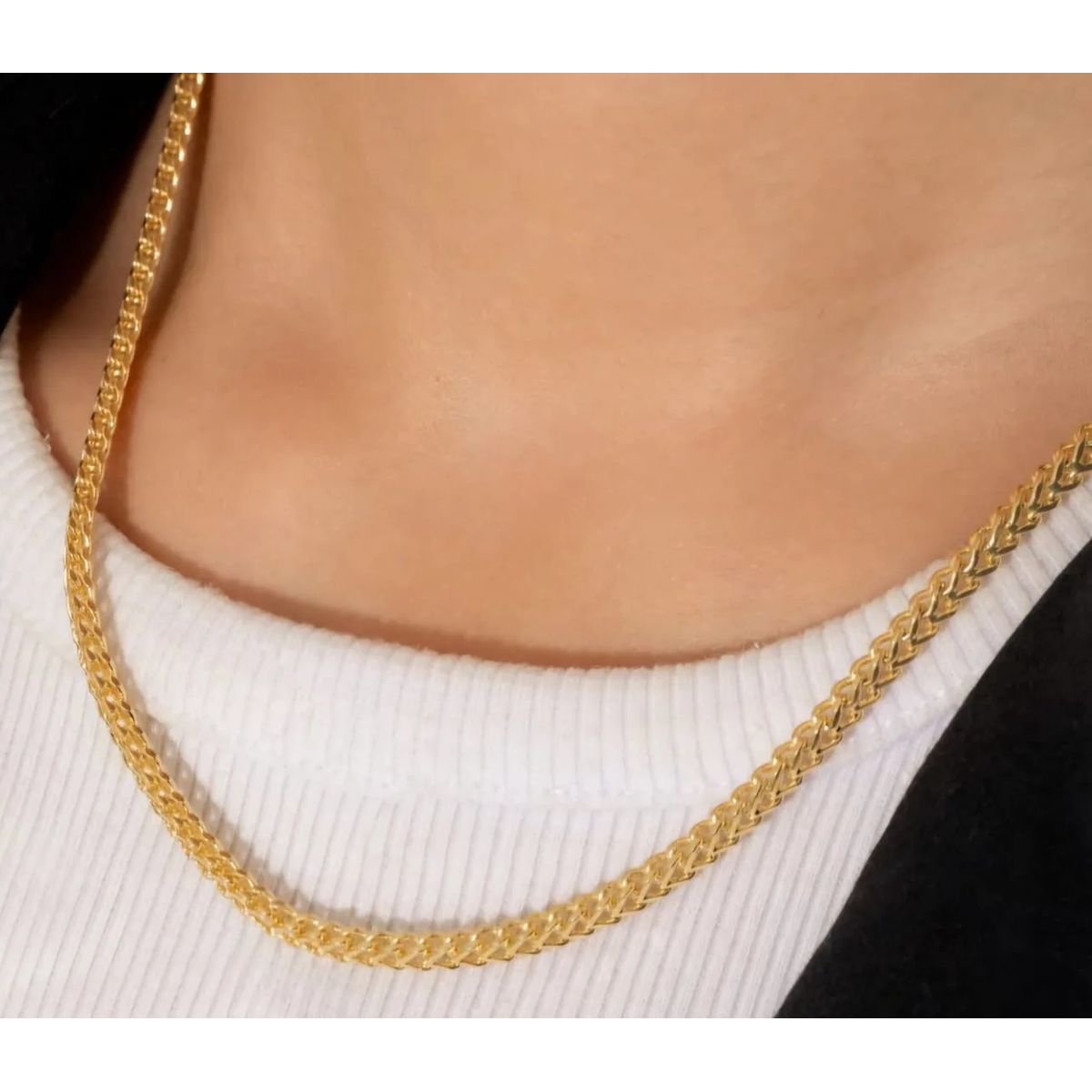 GENERICO - Cadena Tejido Franco Oro Laminado 18k