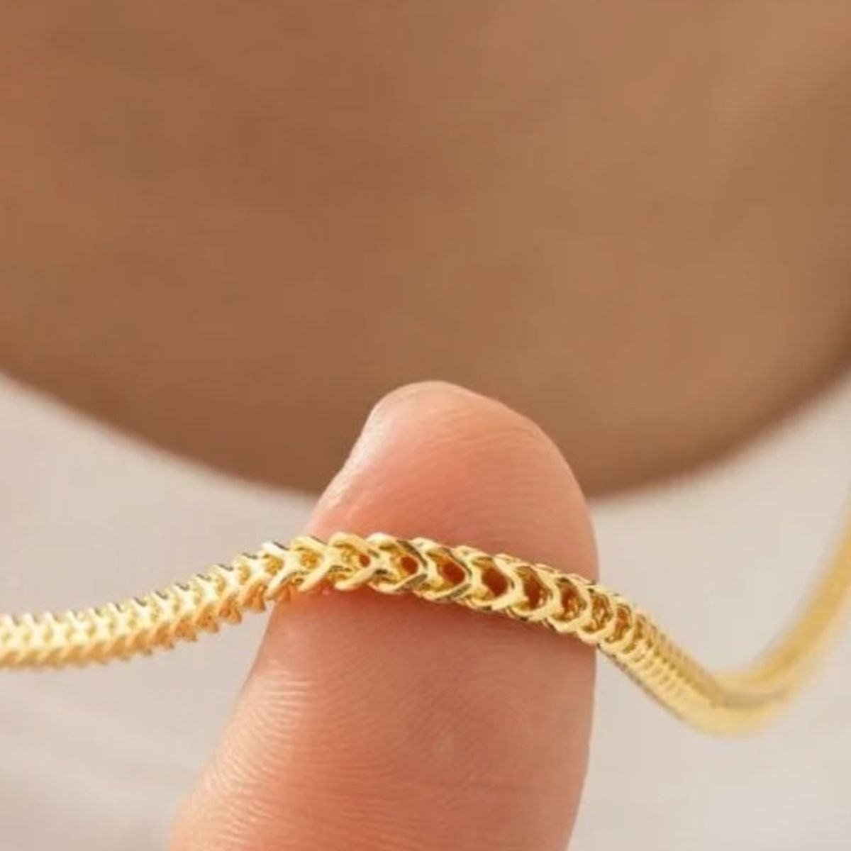 GENERICO - Cadena Tejido Franco Oro Laminado 18k