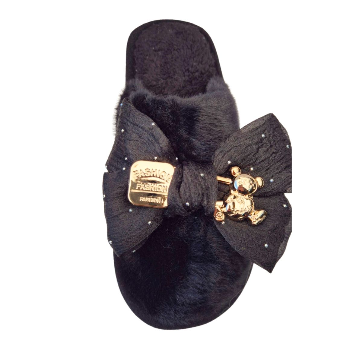 LIKE SHOP - Pantuflas Mujer Aplicación Lazo Suela Confortable 732