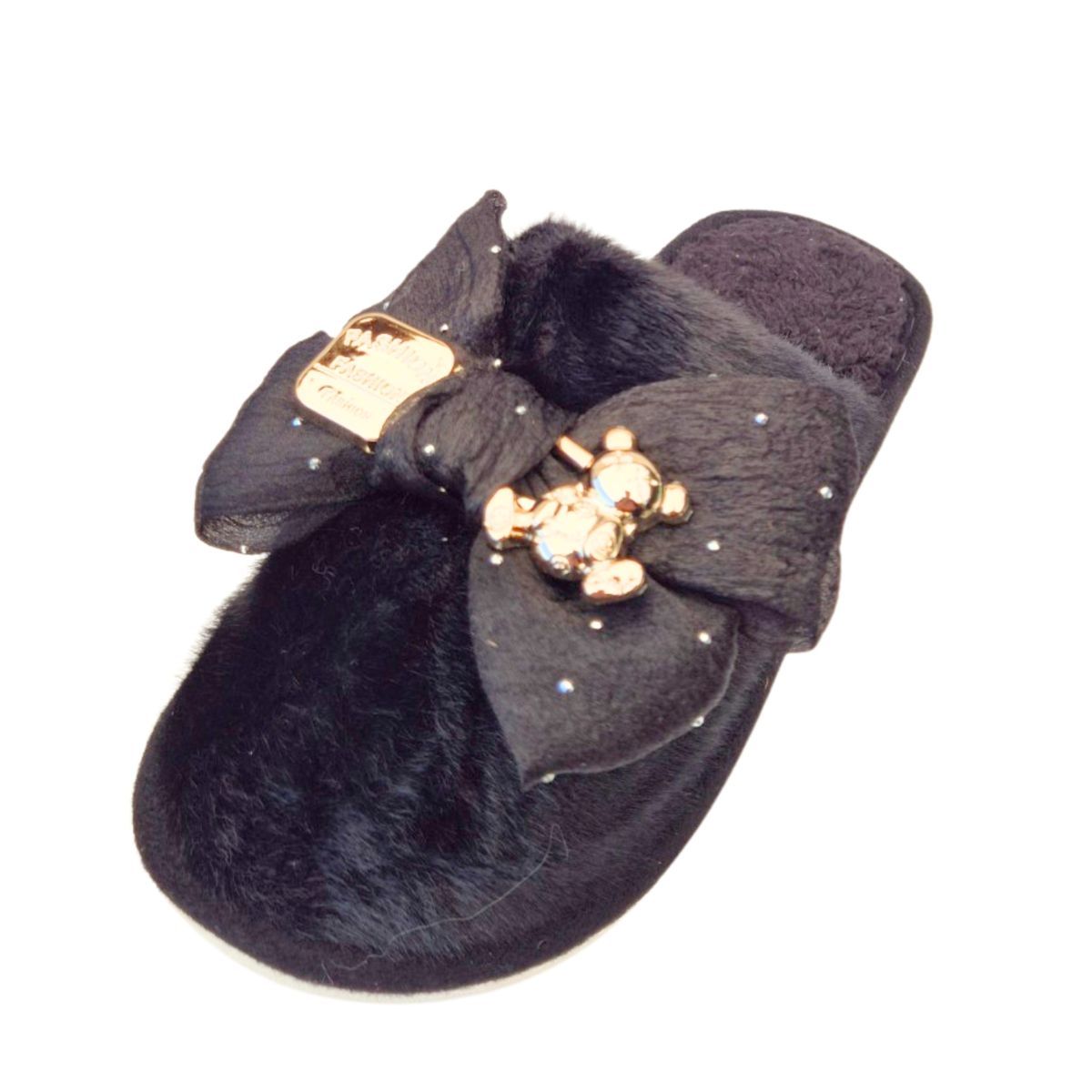 LIKE SHOP - Pantuflas Mujer Aplicación Lazo Suela Confortable 732