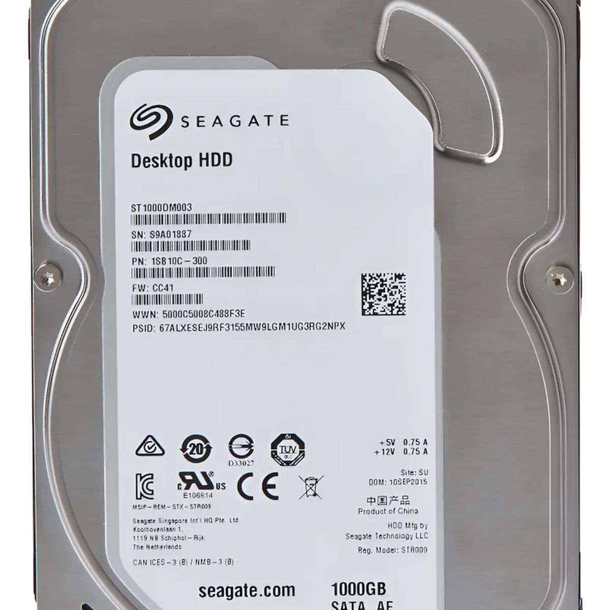 SEAGATE - Disco Duro Seagate Desktop 1tb 7200rpm 64mb Sata Iii-dvr-pc Plateado Reacondicionado