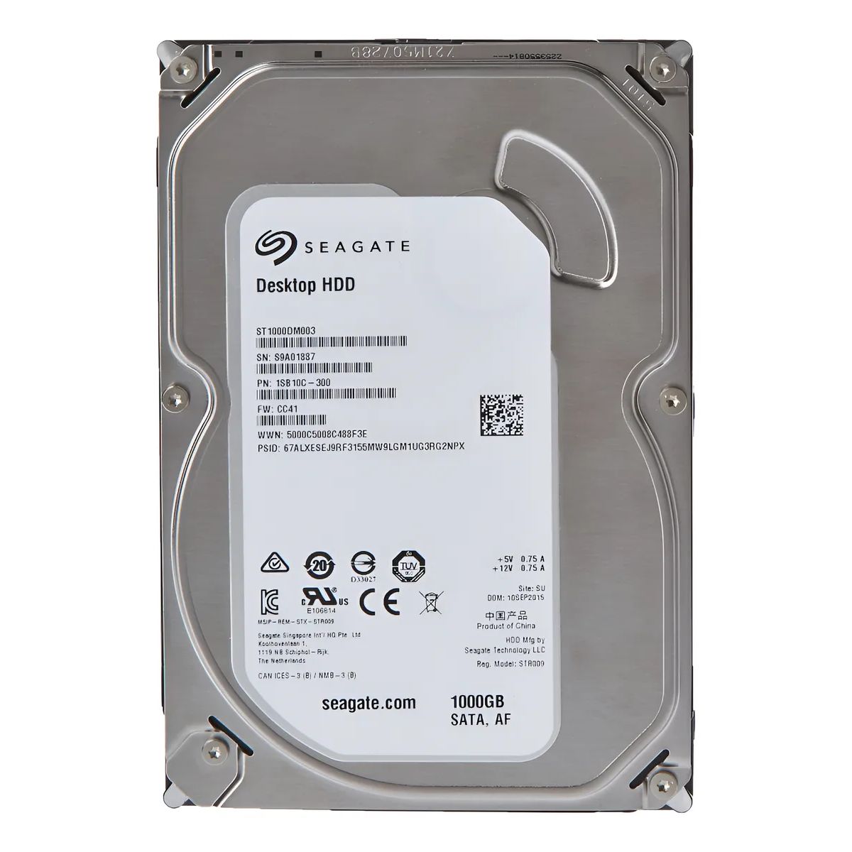 SEAGATE - Disco Duro Seagate Desktop 1tb 7200rpm 64mb Sata Iii-dvr-pc Plateado Reacondicionado