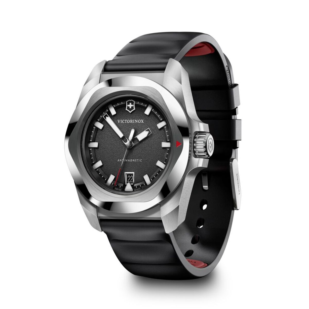 VICTORINOX - Reloj INOX Quartz correa caucho negro Victorinox