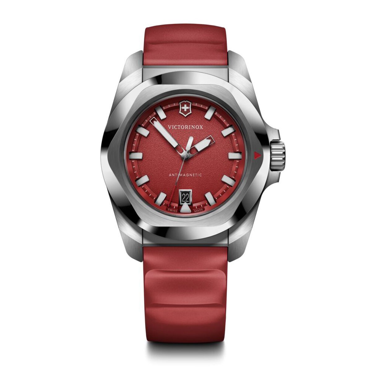 VICTORINOX - Reloj INOX Quartz correa caucho rojo Victorinox