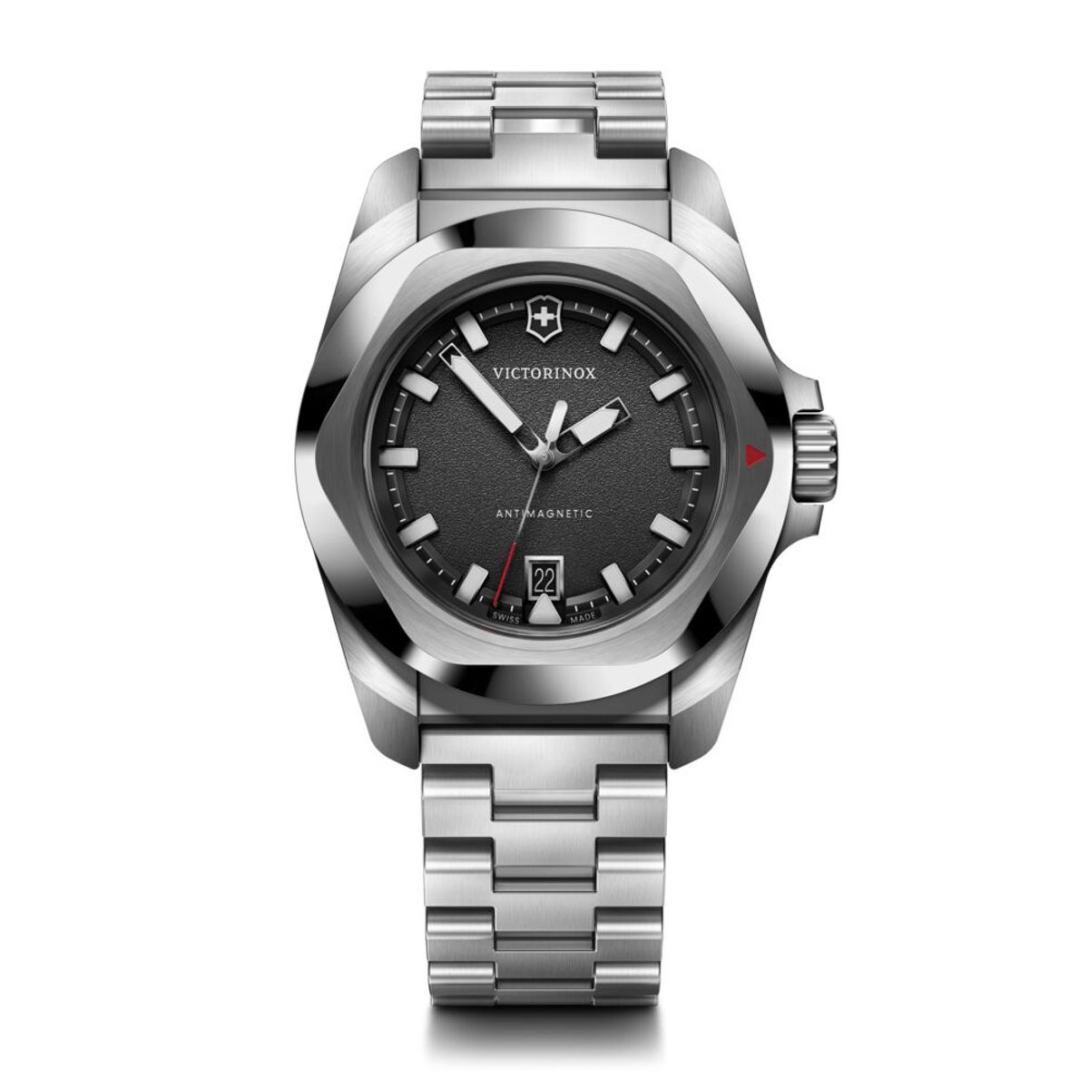 VICTORINOX - Reloj INOX Quartz negro correa acero Victorinox