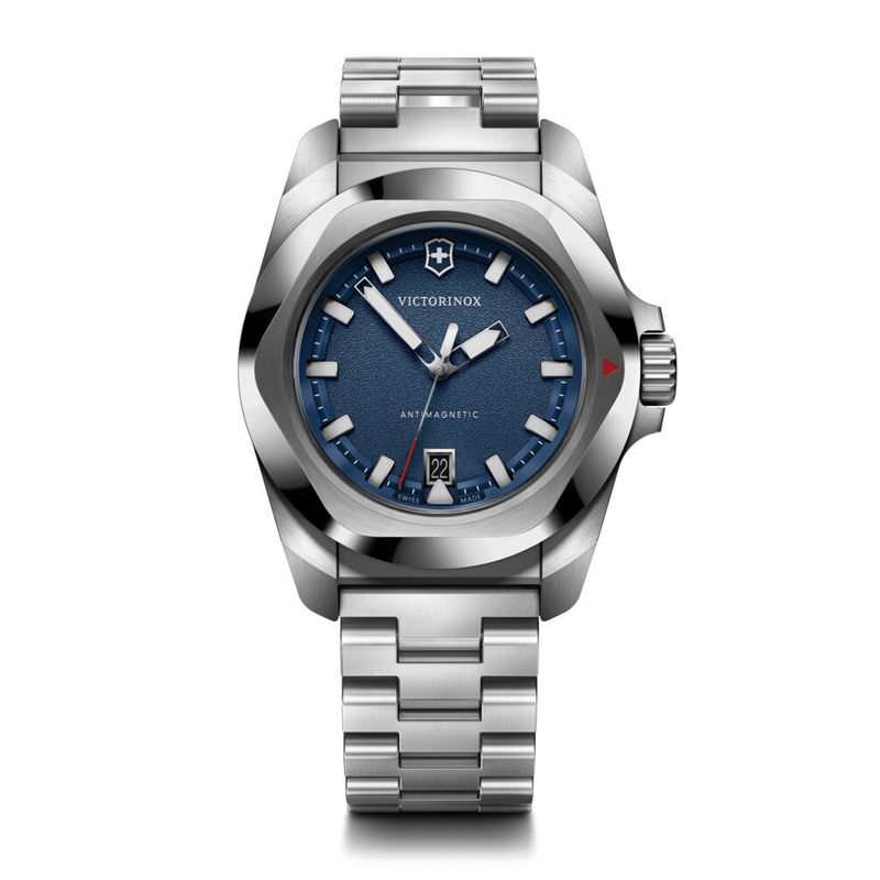 VICTORINOX - Reloj INOX Quartz azul correa acero Victorinox