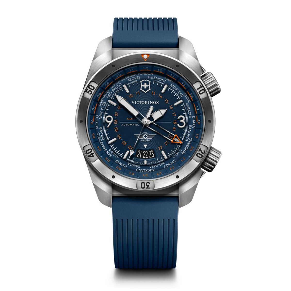 VICTORINOX - Reloj Air Pro Automático correa caucho azul Victorinox