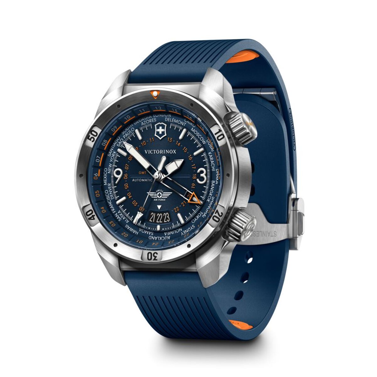 VICTORINOX - Reloj Air Pro Automático correa caucho azul Victorinox