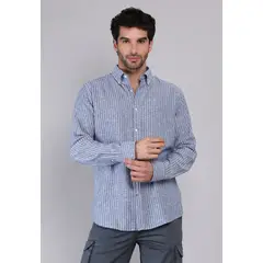 SOVIET - Camisa Lino a Rayas