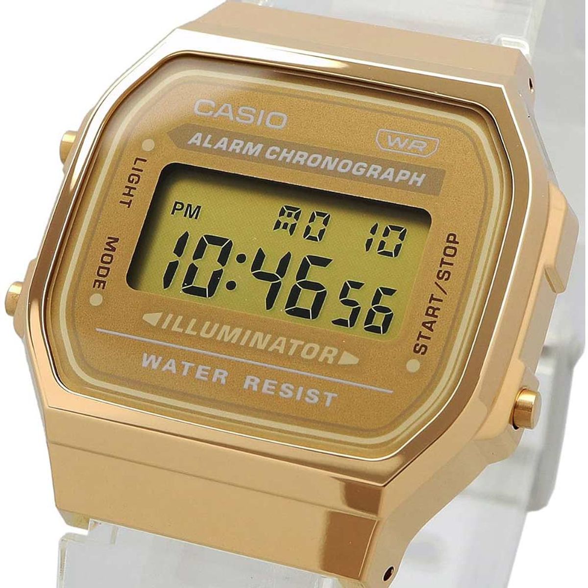 CASIO - Reloj Casio Vintage Unisex A168XESG-9ADF Transparente Dorado