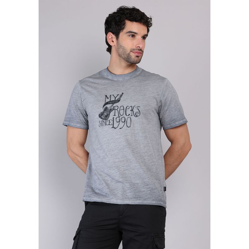 SOVIET - Polera Estampada Cuello Redondo Soviet SOVIET