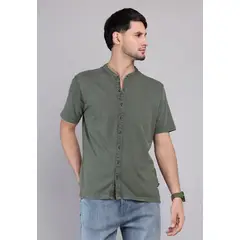 SOVIET - Polera Abotonada Cuello Redondo