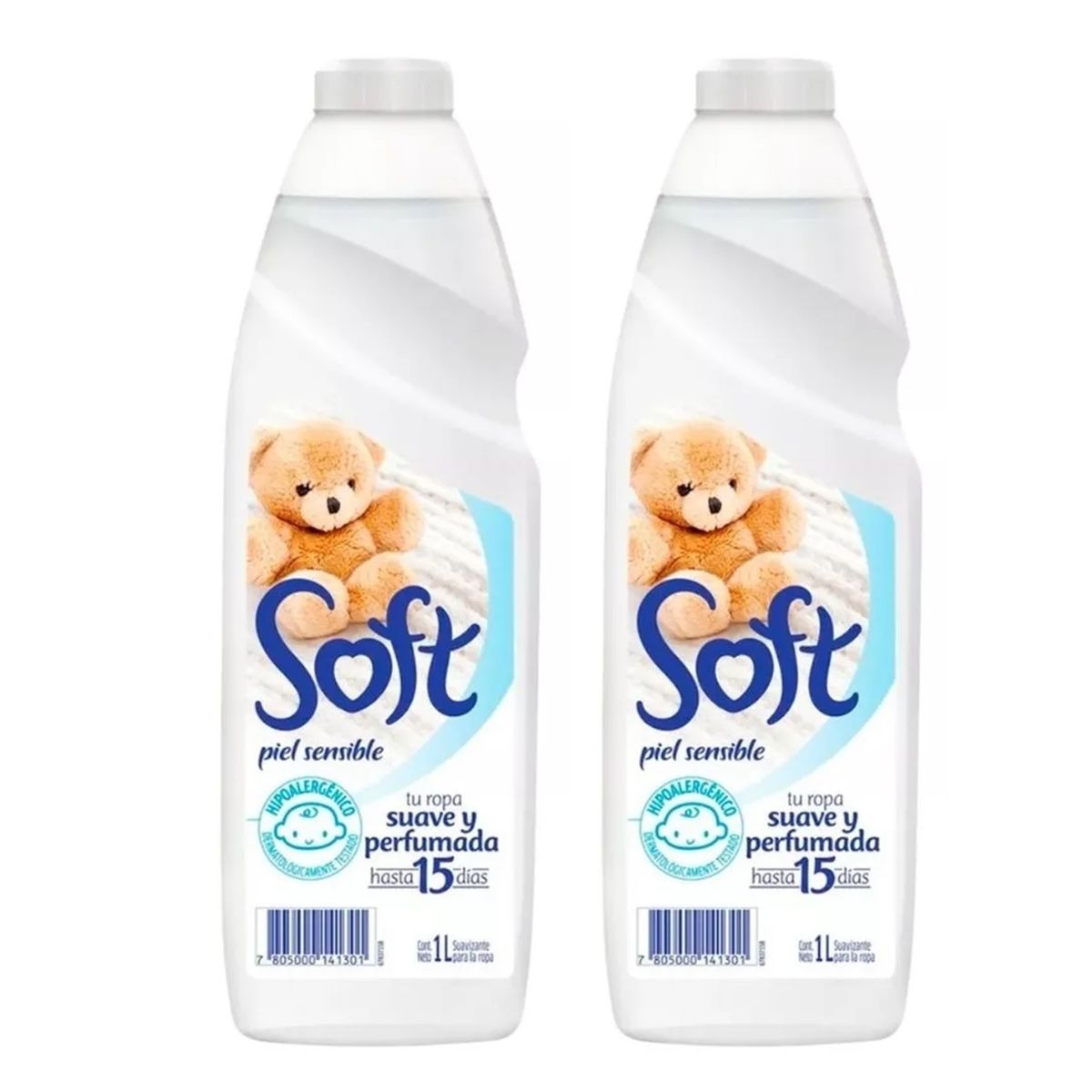 GENERICO - X2 Suavizante Soft Piel Sensible 1litro Ropa Suave Perfumada
