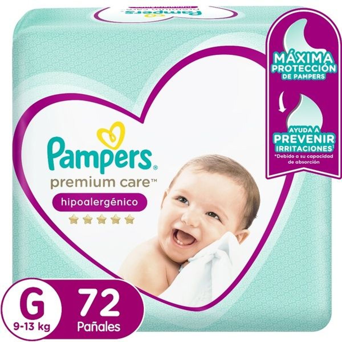 PAMPERS - Pañal Pampers Premium Care G 72