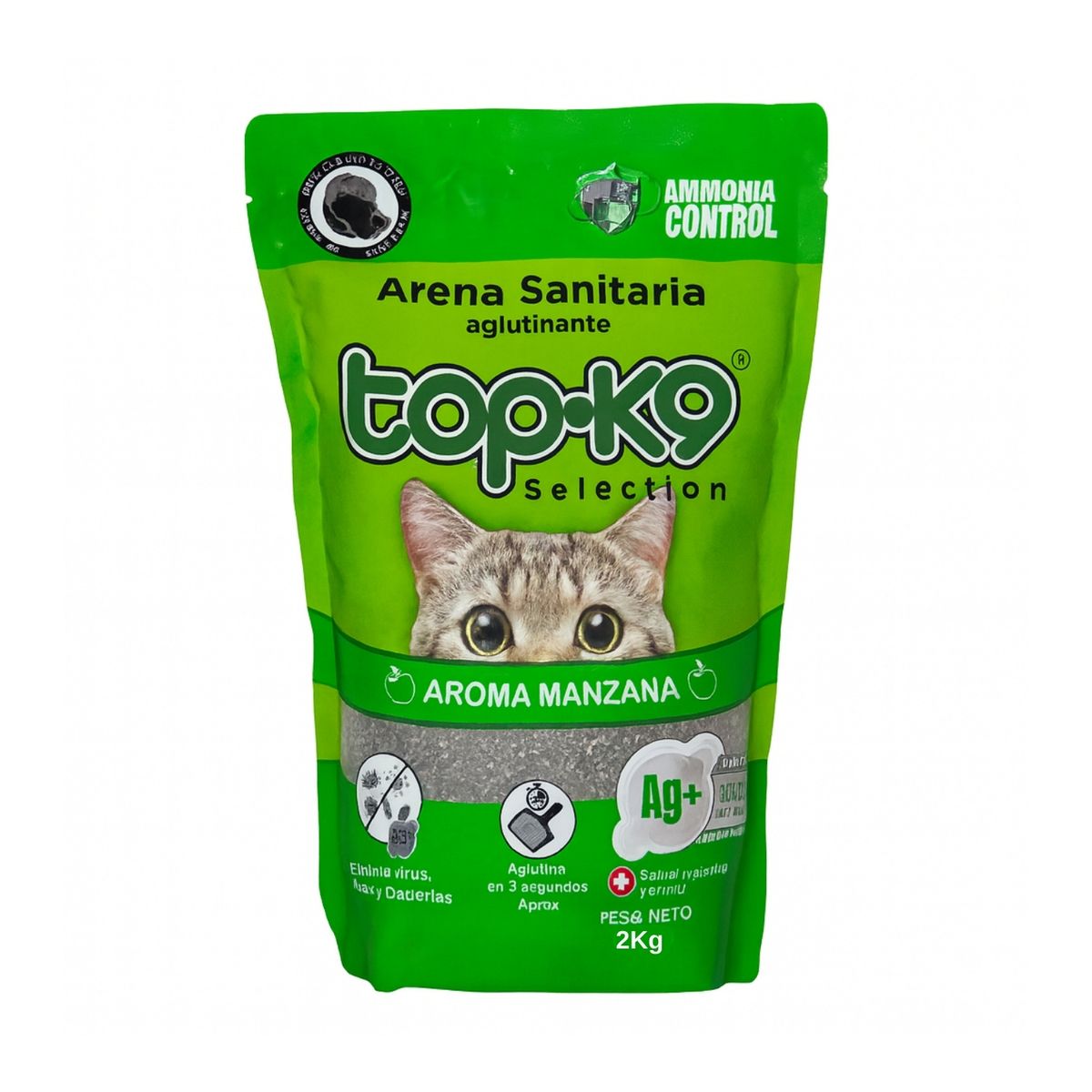 GENERICO - Arena Aglutinante Topk9 2kg Manzana Iones De Platacarbón