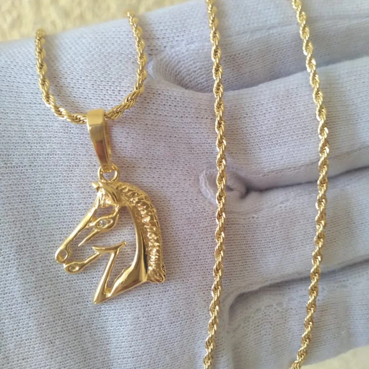 GENERICO - Cadena Tejido Tourbillon Delgada Oro laminado 18k