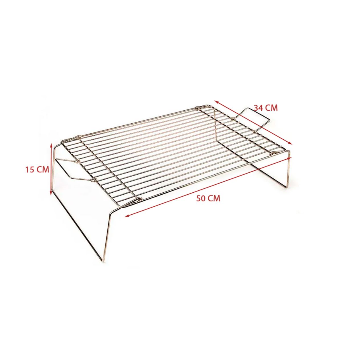 GENERICO - Parrilla de camping para asado 50x34x15 cm Bighouse