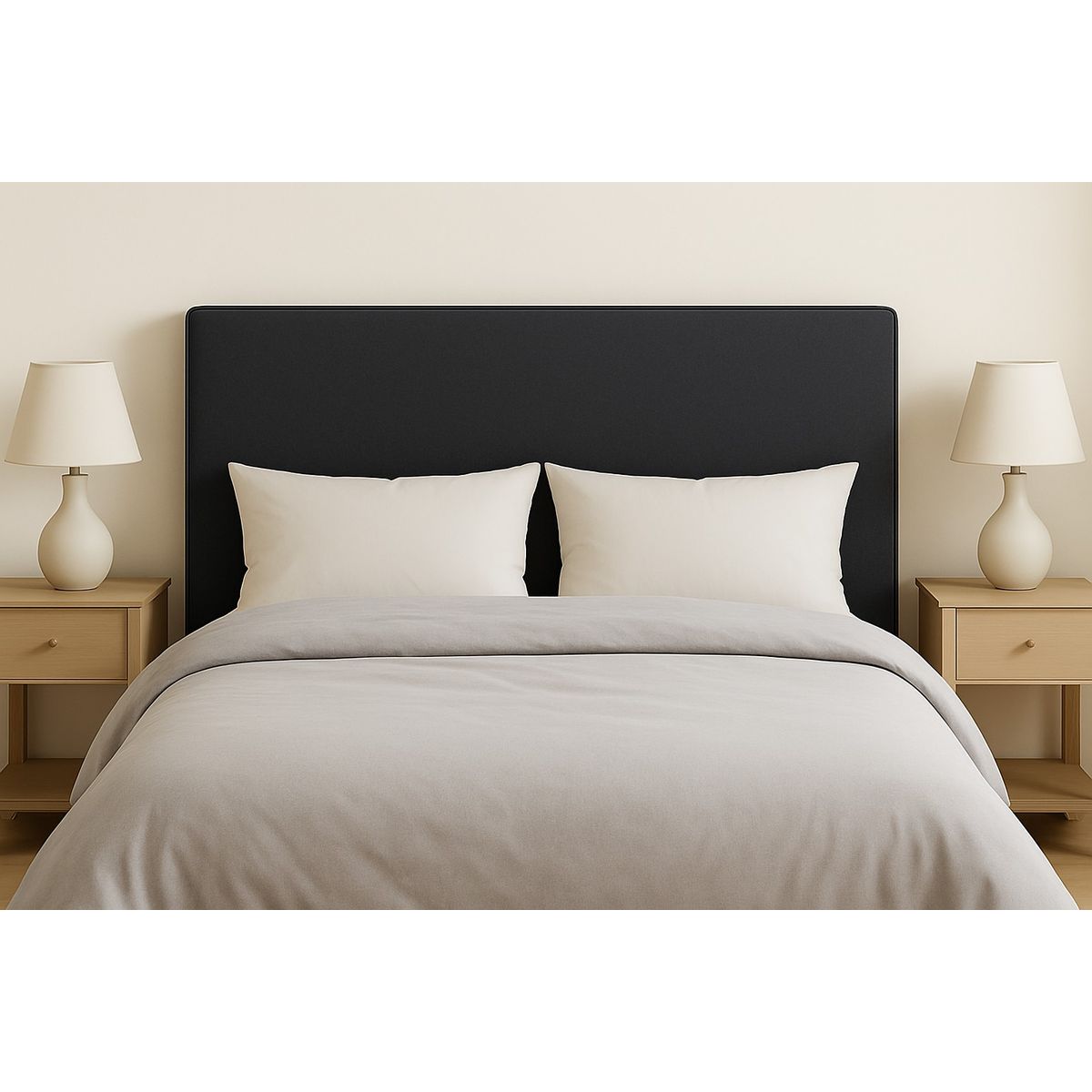 GENERICO - Respaldo Enfundado\Lavable Arrezo Gris Oscuro – 2 Plazas