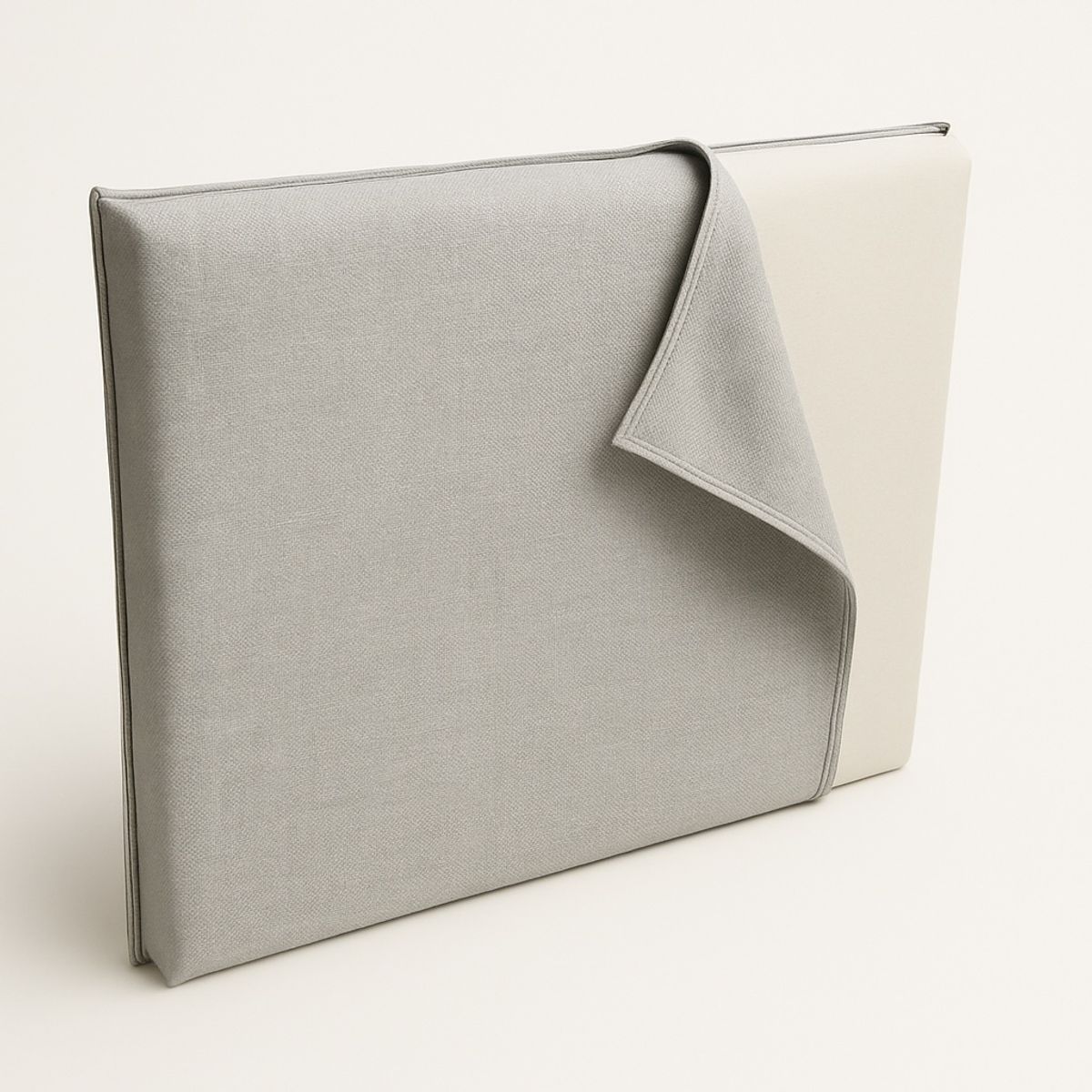 GENERICO - Respaldo Enfundado\Lavable Arrezo Gris Claro – 2 Plazas