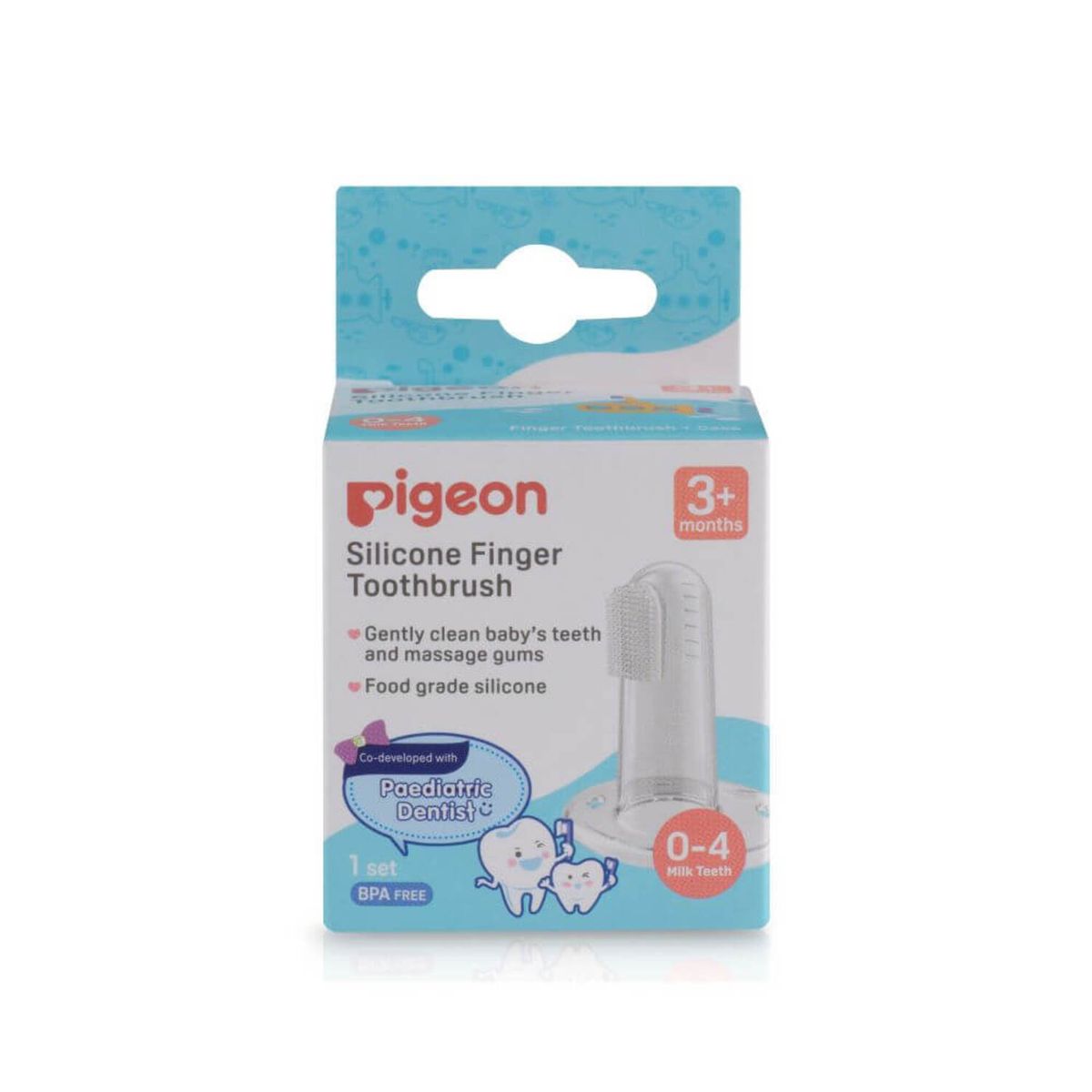 PIGEON - Cepillo de dientes de Silicona para Dedo