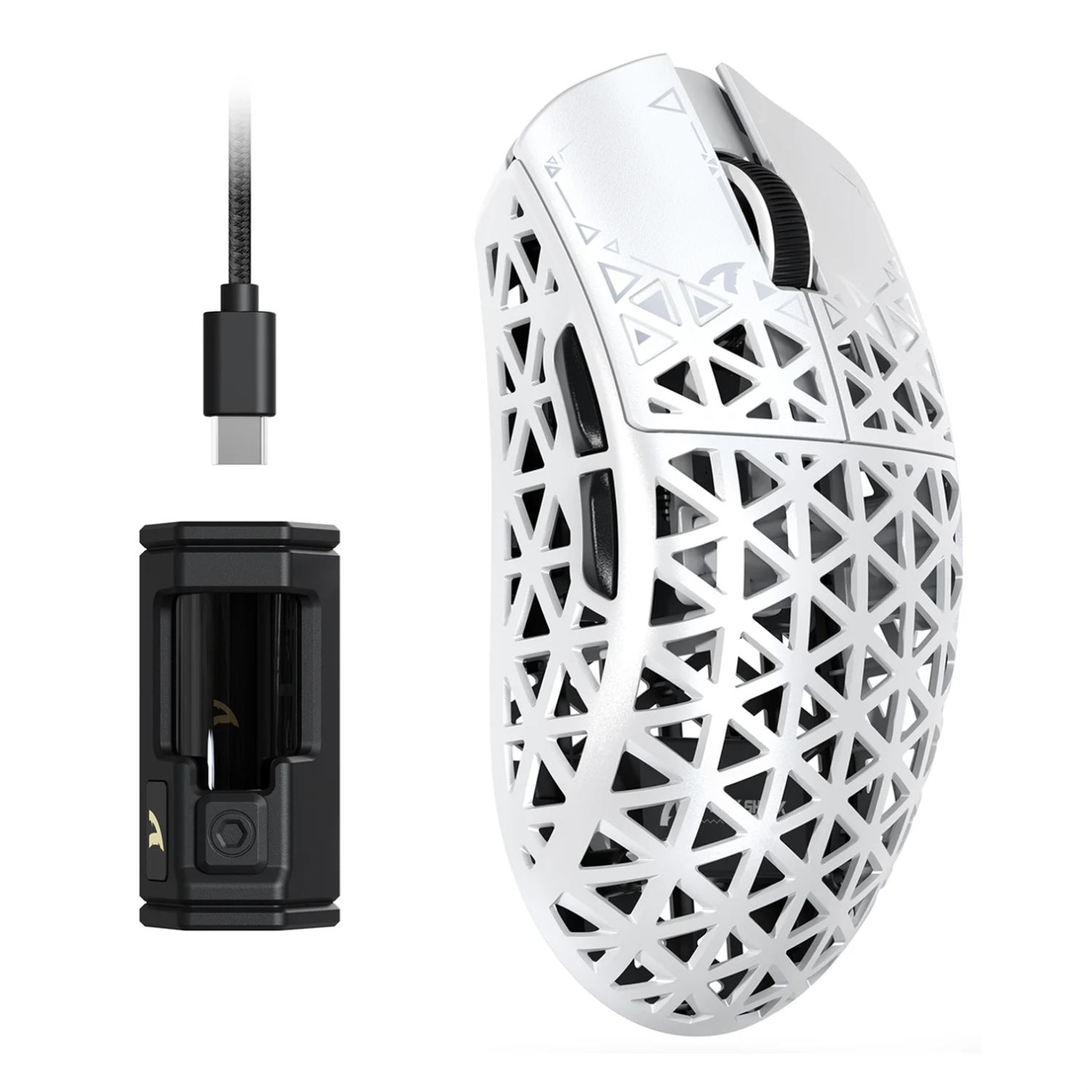マウス・トラックボール attack shark r5 ultra GENERICO Mouse Inalámbrico Attack Shark R5 Ultra 8k Fibra De