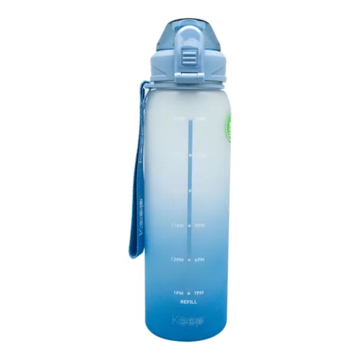KEEP - Botella Deportiva Keep Rubber 1l - Diseño Agua - Azul Acero