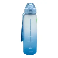 DISNEY - Botella Deportiva Keep Rubber 1l - Diseño Agua - Azul Acero