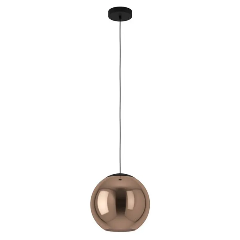 EGLO - Lámpara Colgante Cordoba Acero Negro E27 1X40W IP20 Cód390089