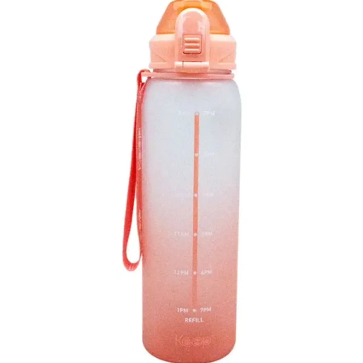 KEEP - Botella Deportiva Keep Rubber 1l - Diseño Agua - Naranja