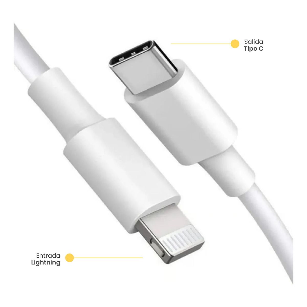 LEVO - Cable De Carga USB-C a Lightning 1 Mt Blanco Levo