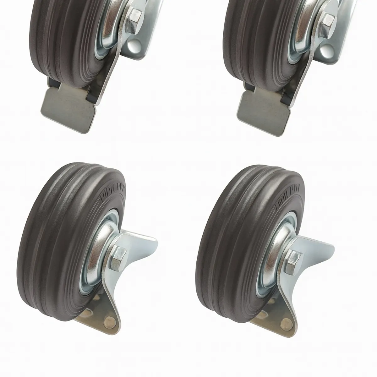 SANPLAST - Rueda Sanplast 100mm 4 Unids 320kg Todo Terreno Con Freno