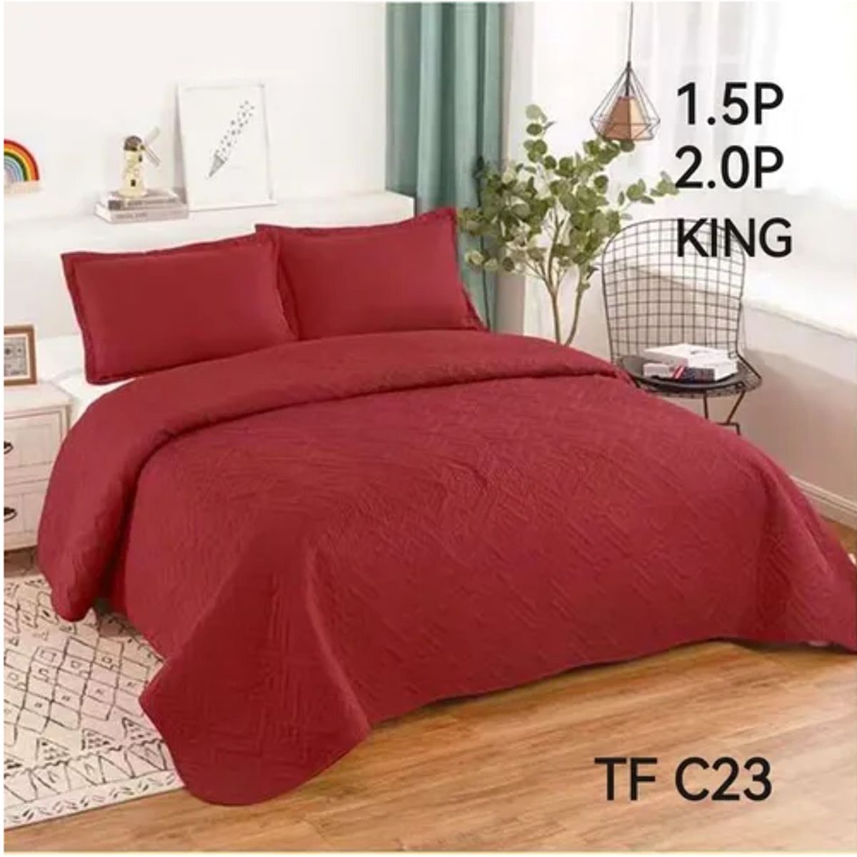 CARIBEE - Cubrecama Quilt De Verano Cobertor Plaza Y Media +1 Funda