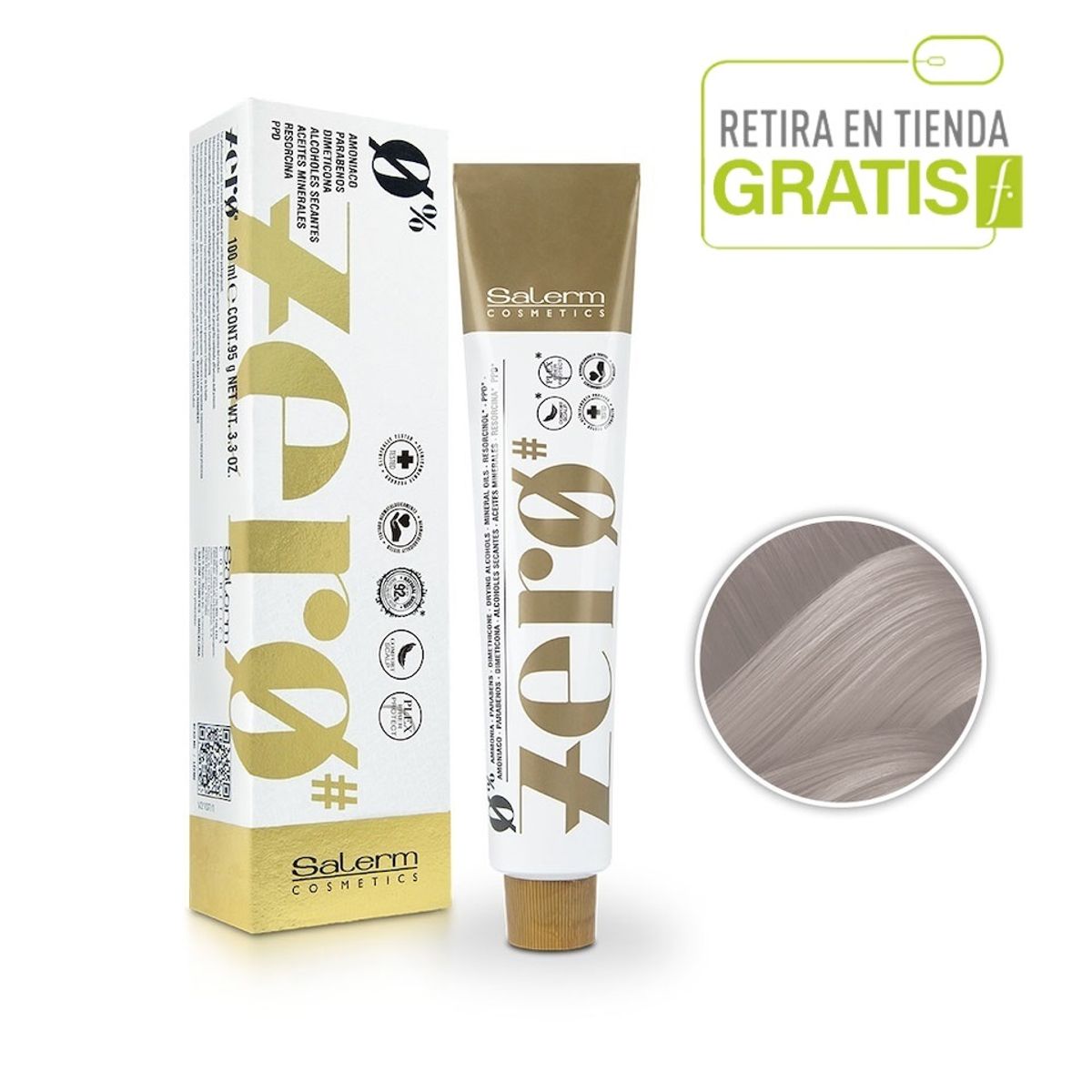 SALERM - SALERM Tintura Zero Sin Amoniaco 0,112 Ceniza intenso perlado