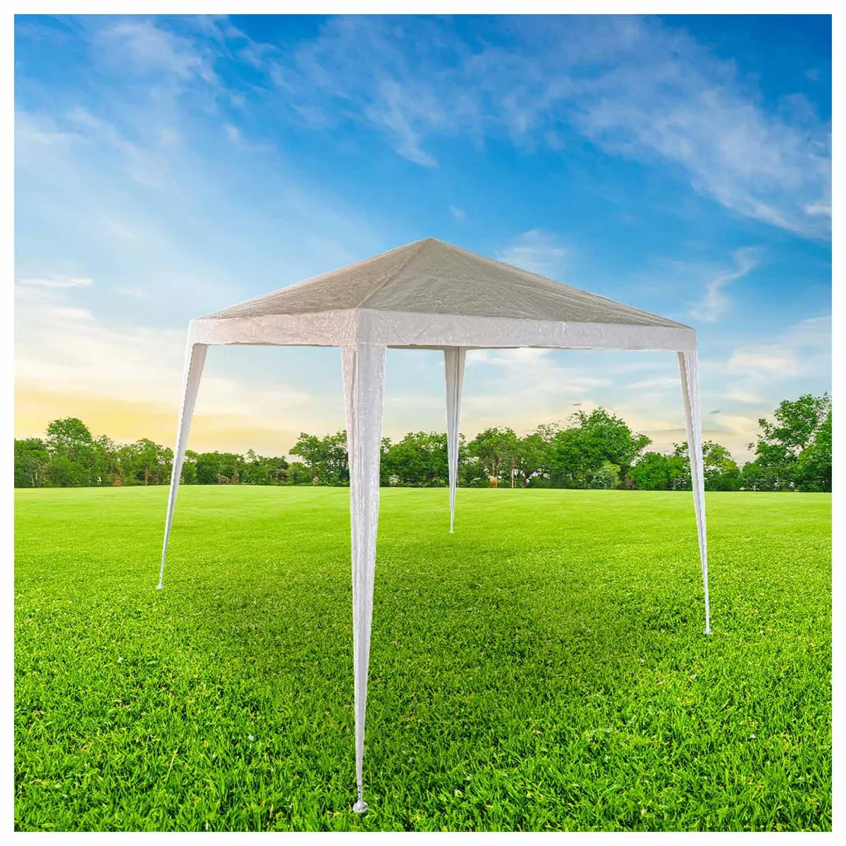 NOVAHUS - Toldo de Terraza 3x3 m Plegable PE Blanco