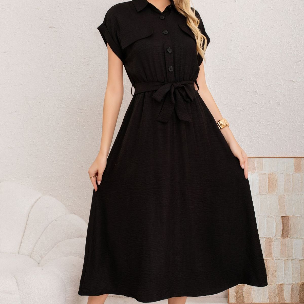 LOOK SHOP - Vestido Verano Largo Mujer. Tela Tipo Jeans Maxi Vestido 3373