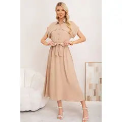 LOOK SHOP - Vestido Verano Largo Mujer. Tela Tipo Jeans Maxi Vestido 3373