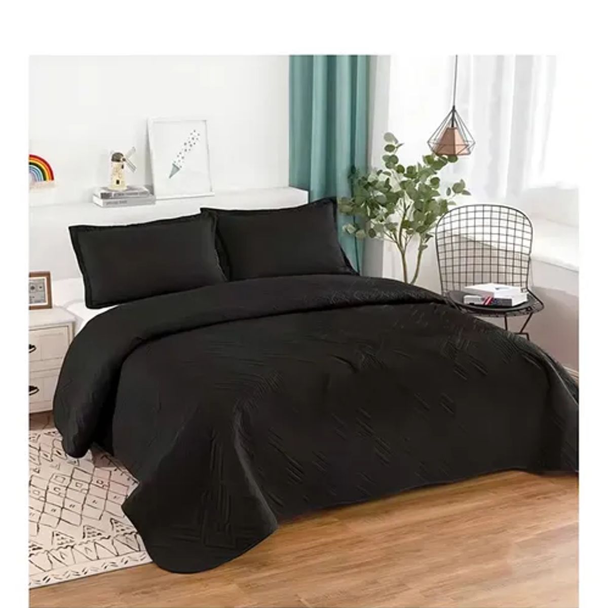 CARIBEE - Cubrecama Quilt De Verano 2 Plazas + 2 fundas