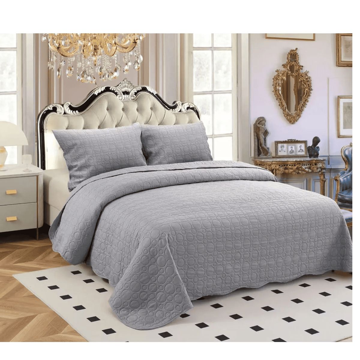 CARIBEE - Cubrecama Quilt De Verano 2 Plazas + 2 fundas