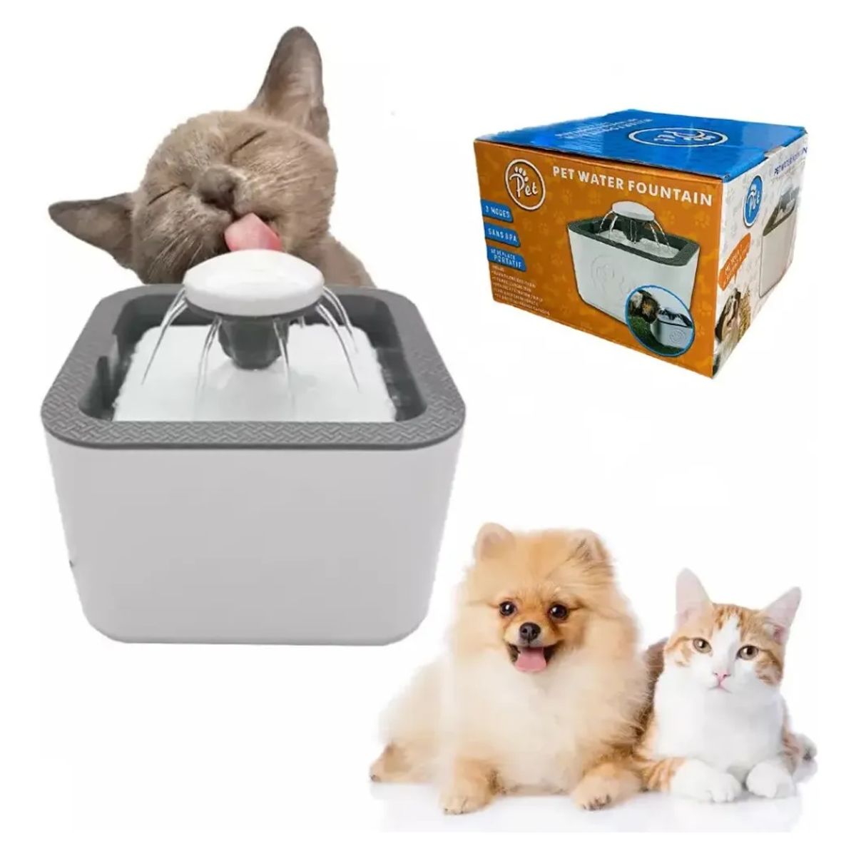 GENERICO - Bebedero Fuente De Agua Para Mascotas Eléctrico Perros Gatos