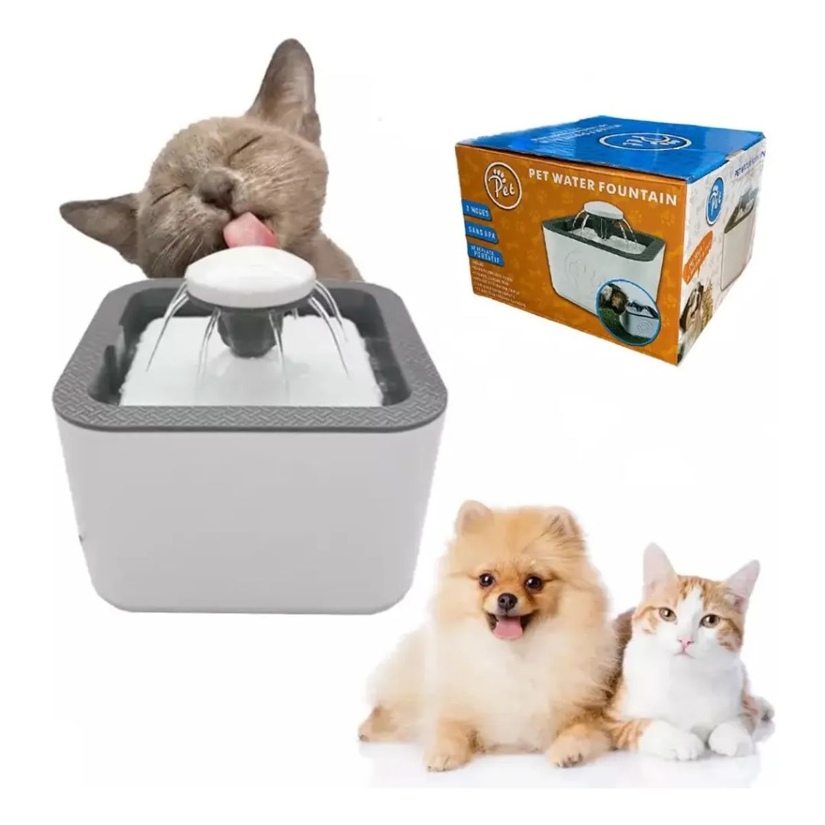 GENERICO - Bebedero Fuente De Agua Para Mascotas Eléctrico Perros Gatos