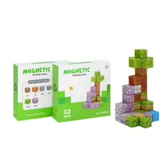 GENERICO - Cubos Magnéticos de Construcción 32 Piezas