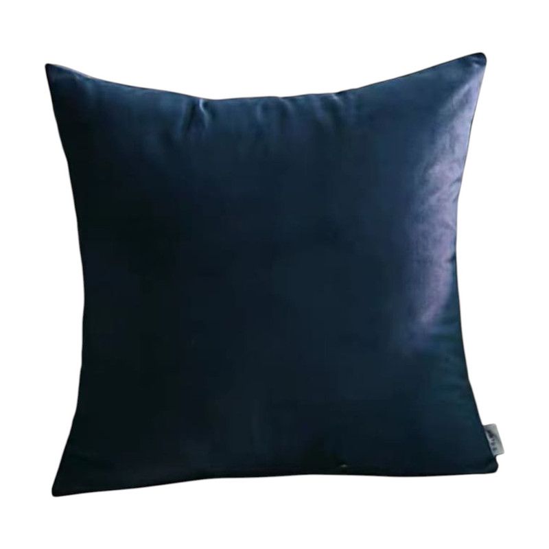 GENERICO - Cojin De Terciopelo Liso Cierre Oculto Medida 45x45cm Azul