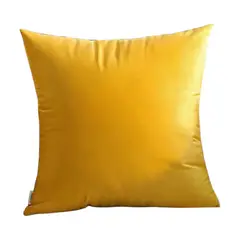 GENERICO - Pack 2 Cojines De Terciopelo Liso Medida 45x45cm Color Amarillo