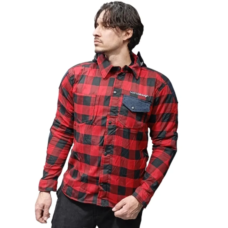 WINDESIGN - Camisa Fraela Moto Protecciones CE1621-1 y Kevlar