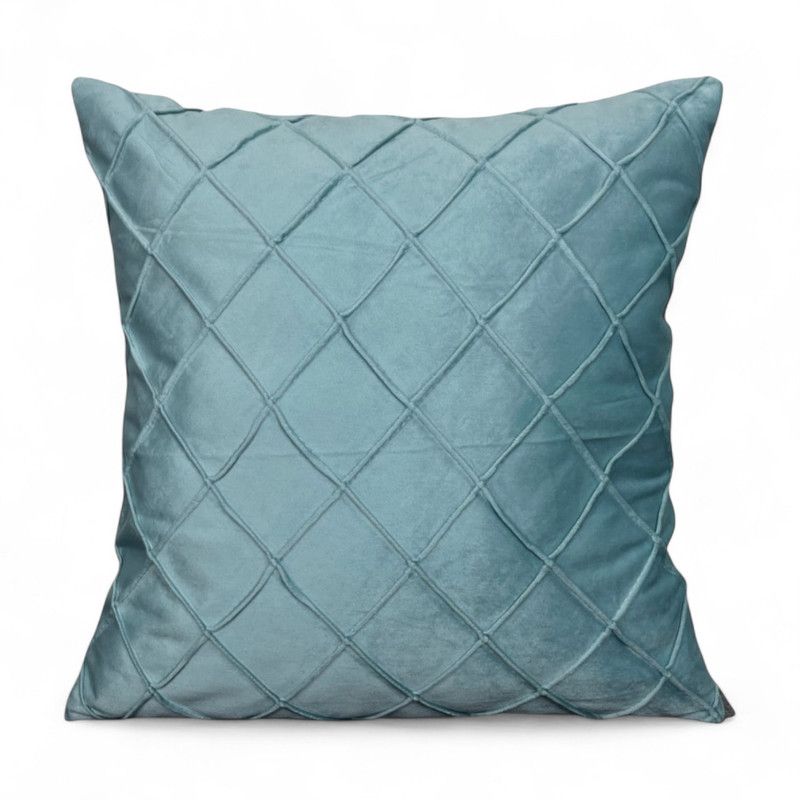 GENERICO - Pack 2 Cojines De Terciopelo Rombo Medida 45x45cm Color Menta
