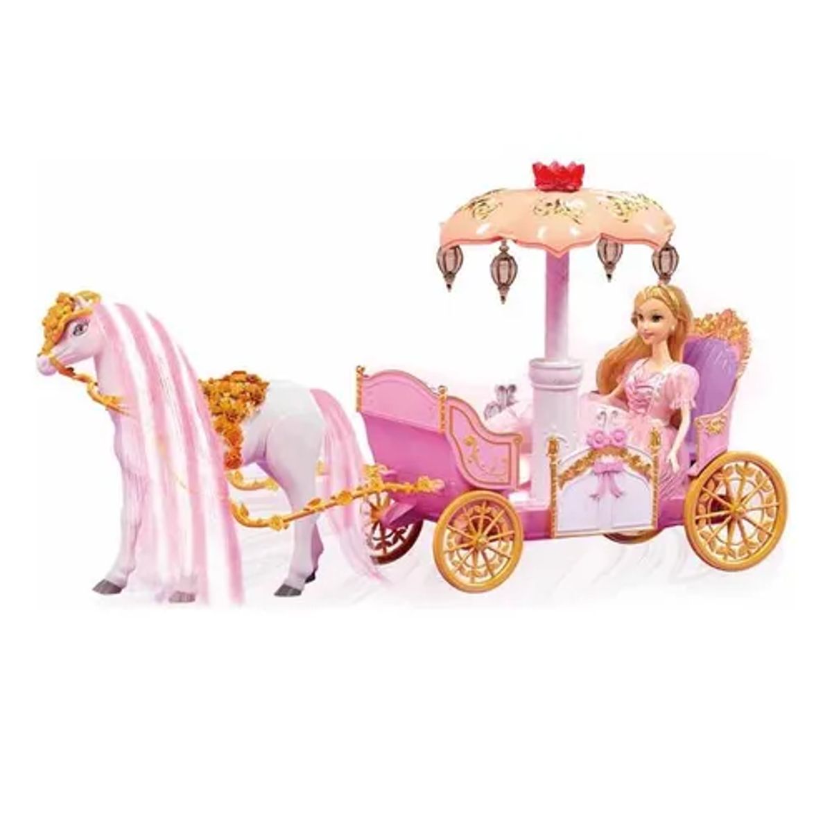 CARIBEE - Princesa En Elegante Carruaje + Caballo Eléctrico Que Camina