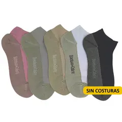 GARSIL - X6 Tobilleras De Mujer Con Fibra Bambu Y Cobre Calcetas Sin Costuras