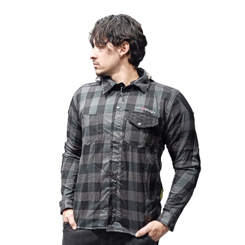 WINDESIGN - Camisa Fraela Moto Protecciones CE1621-1 y Kevlar
