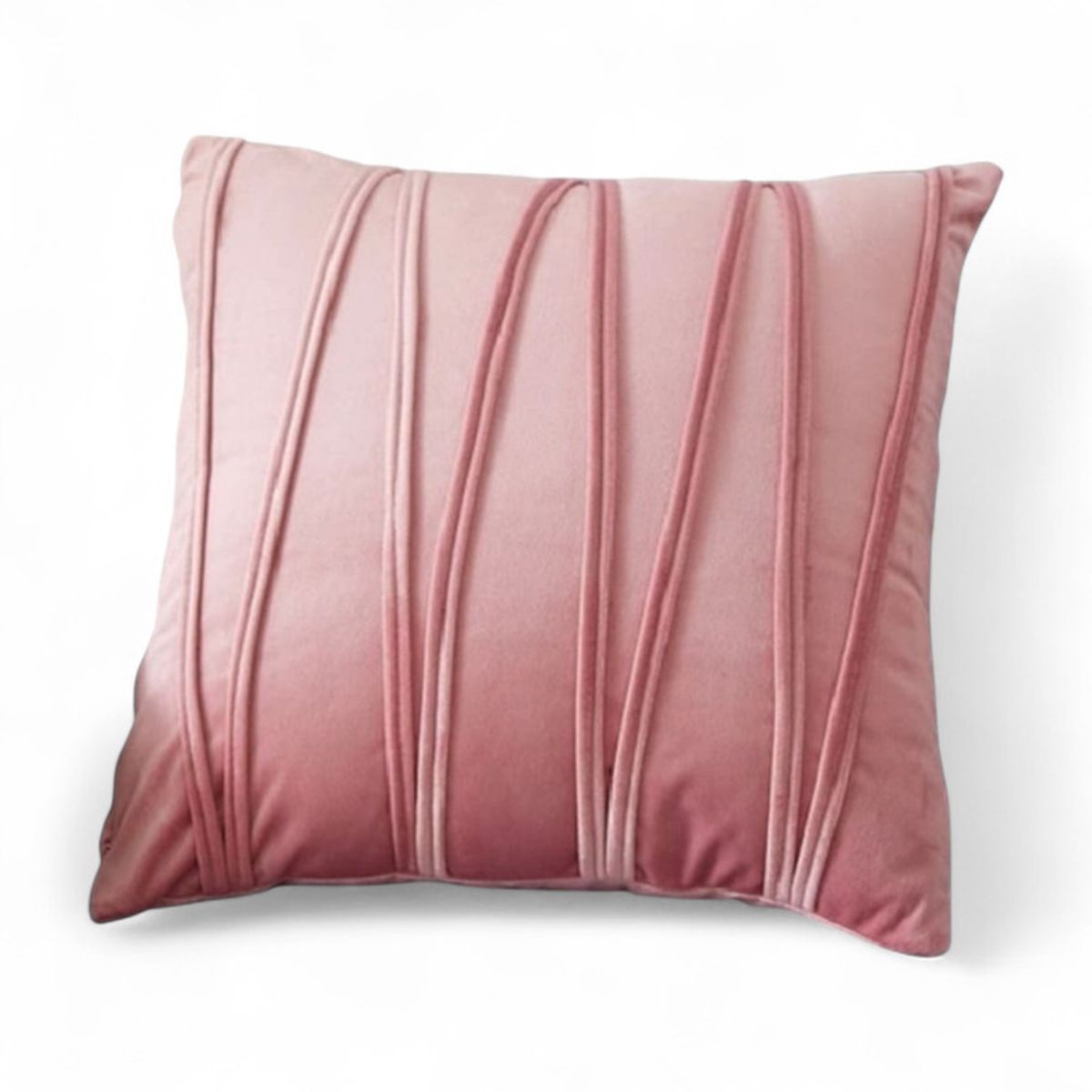 Set 2 Cojines + Fundas De Terciopelo ZigZag Medida 45x45cm Rosado, marca GENERICO - Foto Principal