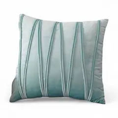 GENERICO - Set 2 Cojines + Fundas De Terciopelo ZigZag Medida 45x45cm Menta